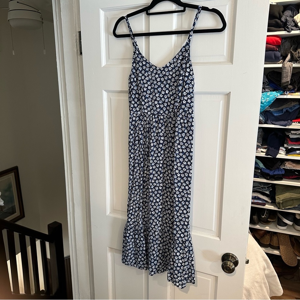 Old Navy Blue Cami Smocked Dress